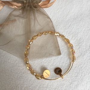 Alex and Ani gold bead bangle